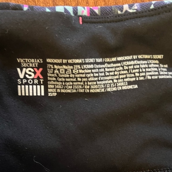 Victoria’s secret VSX sport leggings XS extra small full length hidden pocket - Picture 3 of 5
